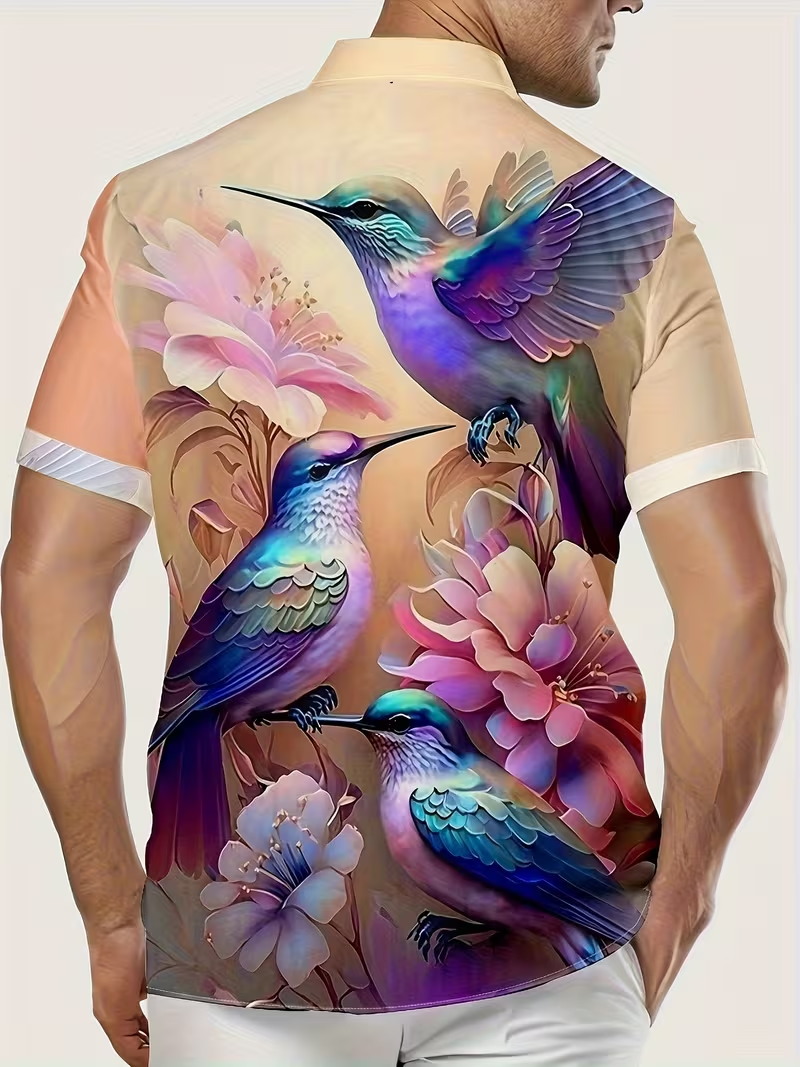3D Printing Cancer - Camicia hawaiana floreale da uomo con