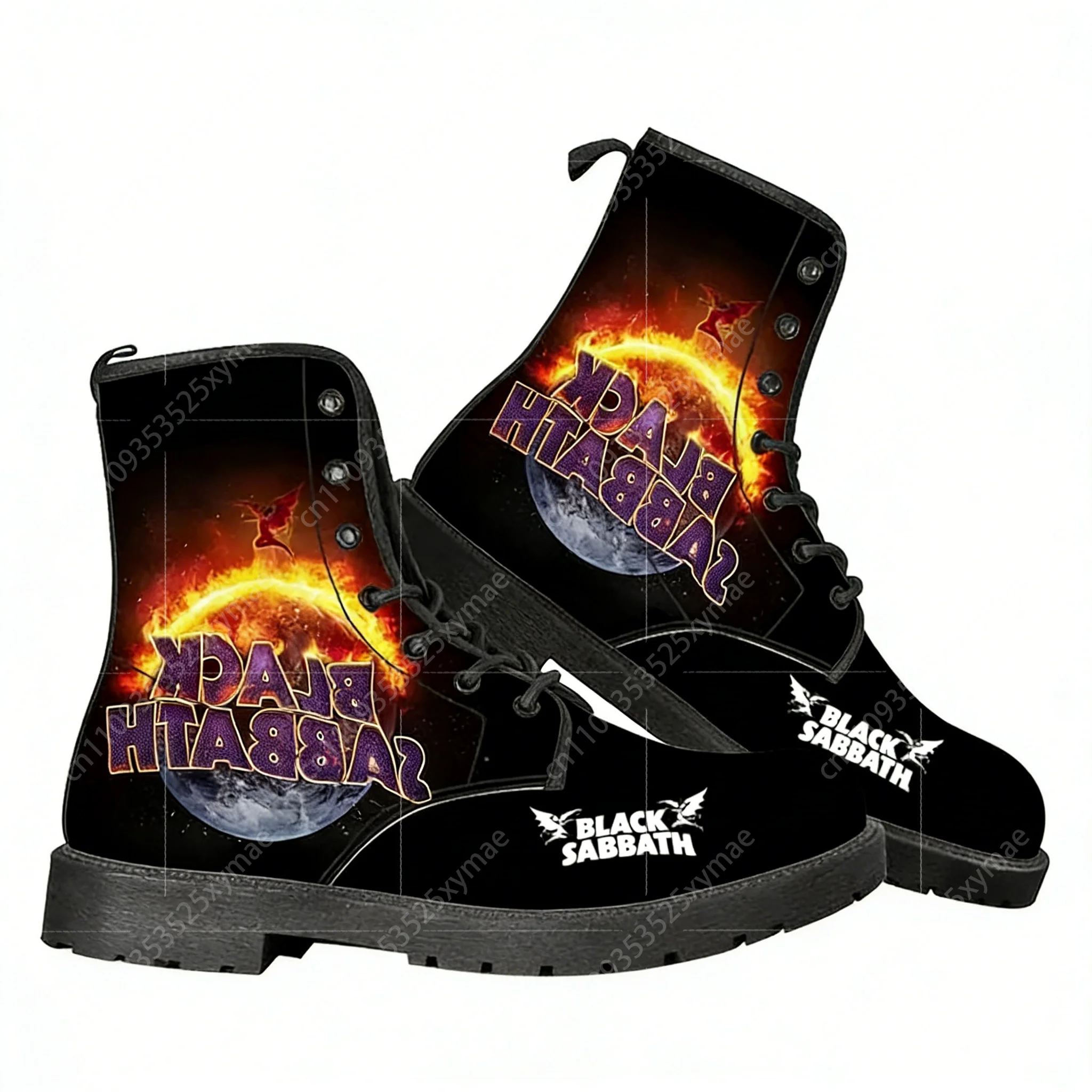 3D Printing Custom - Black Sabbath Rock Band Casual Boots