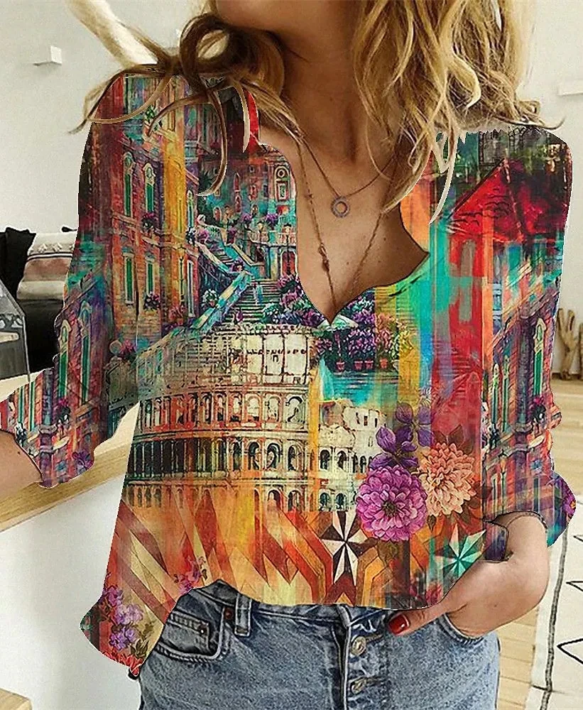 3D Printing Cancer - Camicia Elegante e Comoda da Donna,
