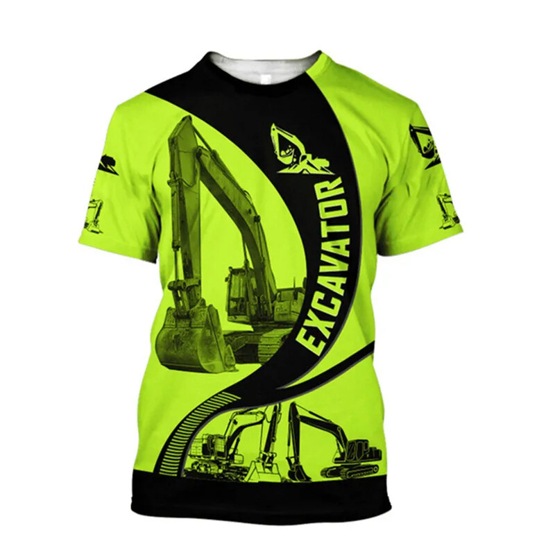 3D Printing Operator - T-shirt con stampa 3D per escavatore