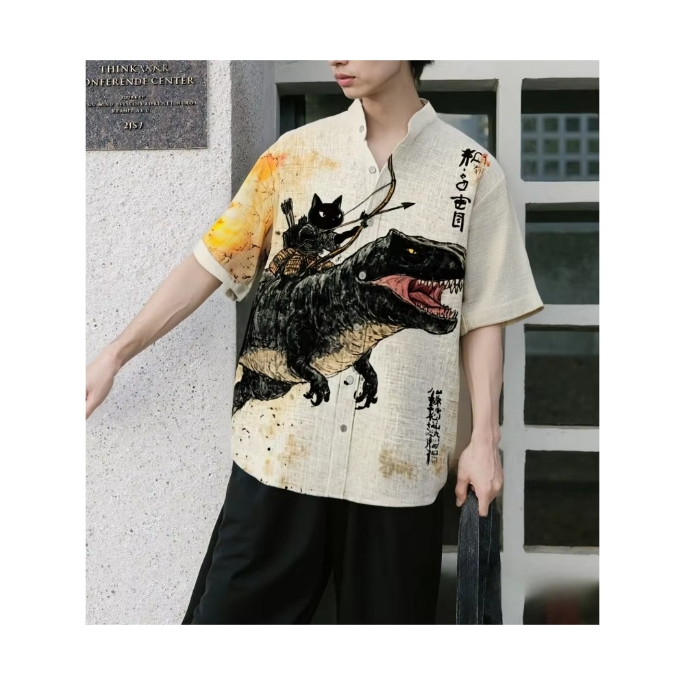 Camicia da uomo Cartoon Cat Di - 3D Printing Cancer recensione e prezzo