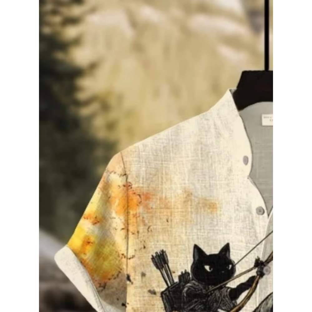 Camicia da uomo Cartoon Cat Di - 3D Printing Cancer recensione e prezzo